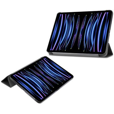 Cazy TriFold Hoes met Auto Slaap/Wake geschikt voor iPad Pro 12.9 2022 (6th Gen)/iPad Pro 12.9 2021 (5th Gen) - Zwart