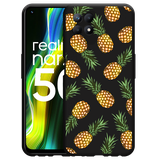 Hoesje Zwart geschikt voor Realme Narzo 50 - Ananas
