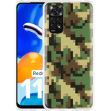 Cazy Hoesje geschikt voor Xiaomi Redmi Note 11/11S - Pixel Camouflage
