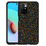 Hoesje Zwart geschikt voor Xiaomi Redmi 10 2022 - Happy Dots