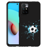 Hoesje Zwart geschikt voor Xiaomi Redmi 10 2022 - Soccer Ball