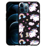 Hoesje Zwart geschikt voor iPhone 12 Pro Max - Fat Unicorn