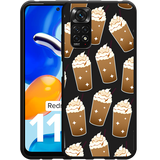 Hoesje Zwart geschikt voor Xiaomi Redmi Note 11/11S - Frappuccino's