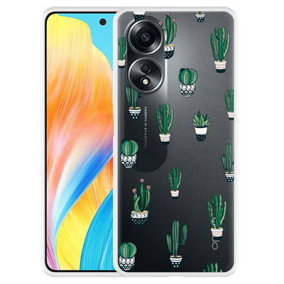 Cazy Hoesje geschikt voor Oppo A58 4G Green Cactus