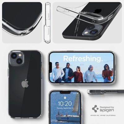 Spigen Liquid Crystal Case geschikt voor Apple iPhone 14 Telefoonhoesje - Transparant