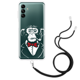 Hoesje met Koord geschikt voor Samsung Galaxy A04s - Smoking Chimp
