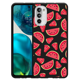 Hoesje Zwart geschikt voor Motorola Moto G52 - Watermeloen