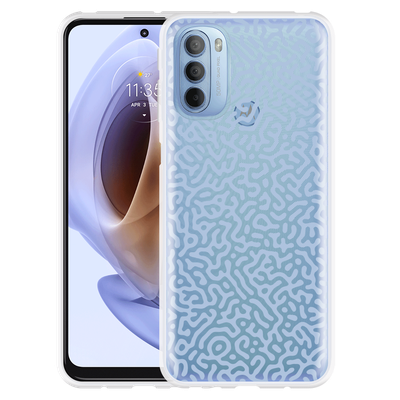 Cazy Hoesje geschikt voor Motorola Moto G41 - Blauwe Doodle