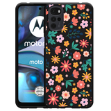 Hoesje Zwart geschikt voor Motorola Moto G22 - Always have flowers