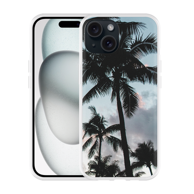 Cazy Hoesje geschikt voor iPhone 15 Palmtrees