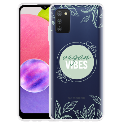 Cazy Hoesje geschikt voor Samsung Galaxy A03s - Vegan Vibes