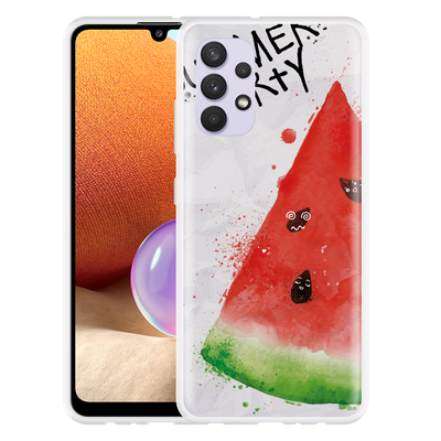 Cazy Hoesje geschikt voor Samsung Galaxy A32 4G - Watermeloen Party