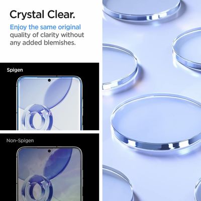 Samsung Galaxy S23 Screen Protector Spigen Glass Met Montage Frame EZ FIT - 2 Pack