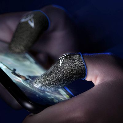 Cazy 1 Paar Game Finger Sleeves - Non Slip - voor Mobiele Games Grijs
