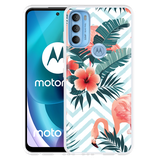 Hoesje geschikt voor Motorola Moto G71 - Flamingo Flowers
