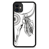 Hardcase Hoesje geschikt voor iPhone 11 - Boho Buffalo Skull