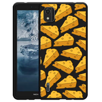 Cazy Hoesje Zwart geschikt voor Nokia C2 2nd Edition - Cheesy