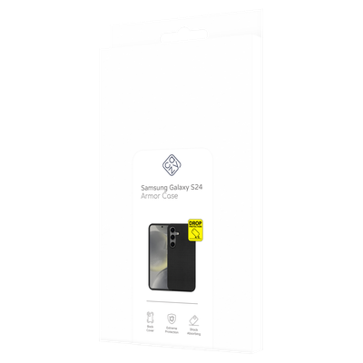 Cazy Rugged Texture TPU Hoesje - Telefoonhoesje geschikt voor Samsung Galaxy S24 - Zwart