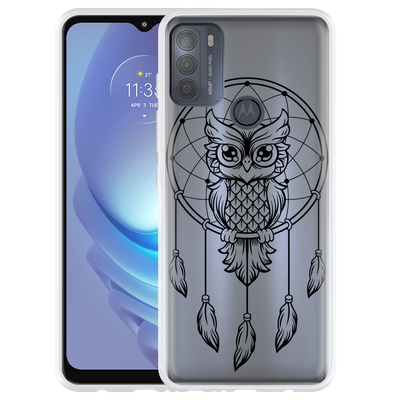 Cazy Hoesje geschikt voor Motorola Moto G50 - Dream Owl Mandala