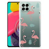 Hoesje geschikt voor Samsung Galaxy M53 - Flamingo Pattern