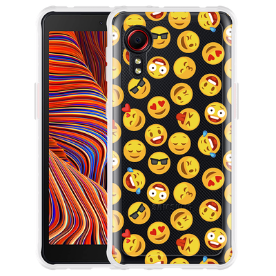 Cazy Hoesje geschikt voor Samsung Galaxy Xcover 5 - Emoji