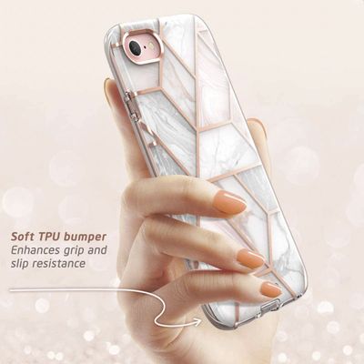 Supcase Cosmo Case geschikt voor Apple iPhone SE 2022/2020 telefoonhoesje - Marmer