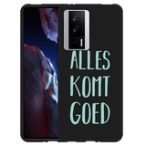 Hoesje Zwart geschikt voor Poco F5 Pro Alles Komt Goed