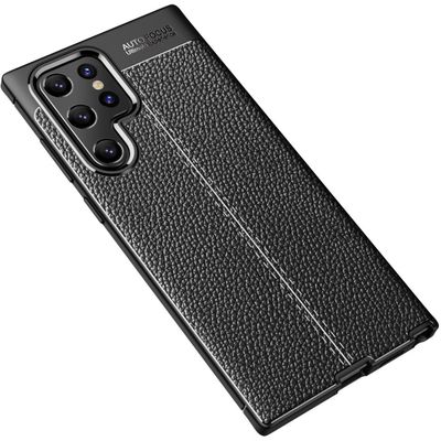 Cazy TPU Hoesje Soft Design geschikt voor Samsung Galaxy S22 Ultra - Zwart