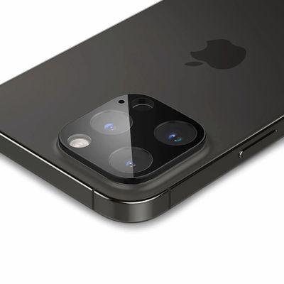Lens Protector geschikt voor iPhone 14 Pro / 14 Pro Max / iPhone 15 / 15 Pro Max - Spigen Cameralens Tempered Glass 2x Zwart