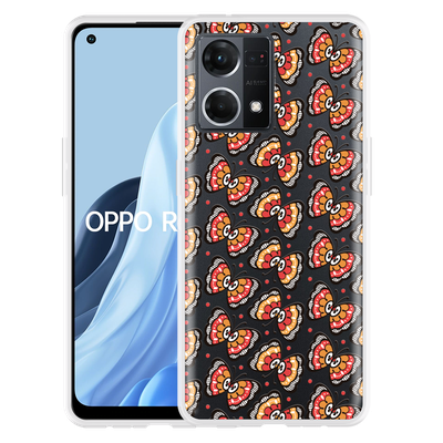 Cazy Hoesje geschikt voor Oppo Reno 7 - Butterflies