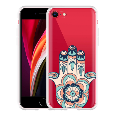 Cazy Hoesje geschikt voor iPhone SE 2020 - Hand Ornament