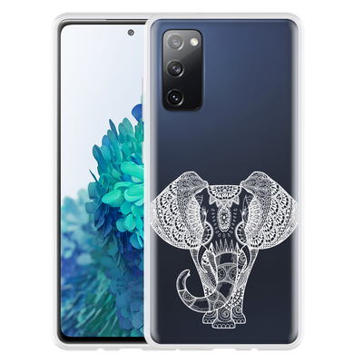 Cazy Hoesje geschikt voor Samsung Galaxy S20 FE - Mandala Elephant