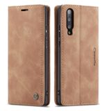 Caseme Hoesje geschikt voor Samsung Galaxy A50 - Retro Wallet Case - Bruin