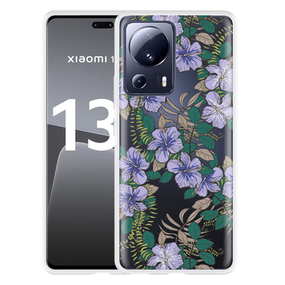 Cazy Hoesje geschikt voor Xiaomi 13 Lite Purple Flowers