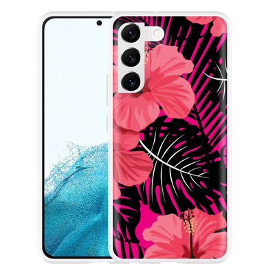 Cazy Hoesje geschikt voor Samsung Galaxy S22+ - Tropical Flowers