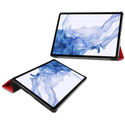Cazy TriFold Hoes met Auto Slaap/Wake geschikt voor Samsung Galaxy Tab S8 - Rood