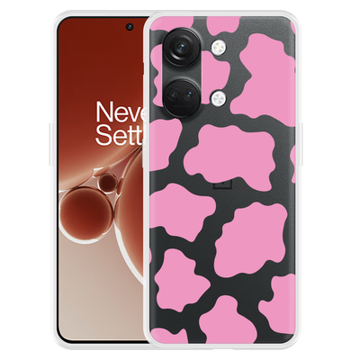 Cazy Hoesje geschikt voor OnePlus Nord 3 5G Roze Koeienvlekken