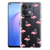 Hoesje geschikt voor Oppo Reno8 5G - Flamingo
