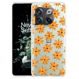 Hoesje geschikt voor OnePlus 10T - Oranje Bloemen