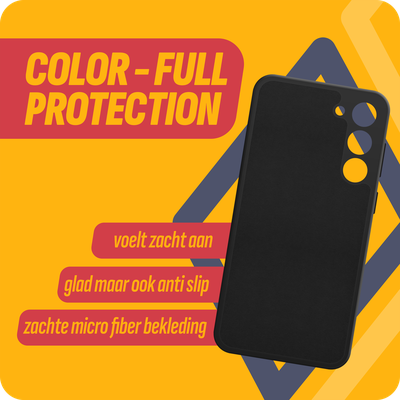 Cazy Soft Color TPU Hoesje geschikt voor Samsung Galaxy S23+ - Zwart