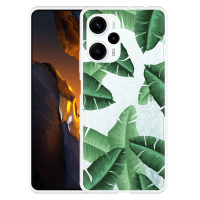 Cazy Hoesje geschikt voor Poco F5 Palm Leaves