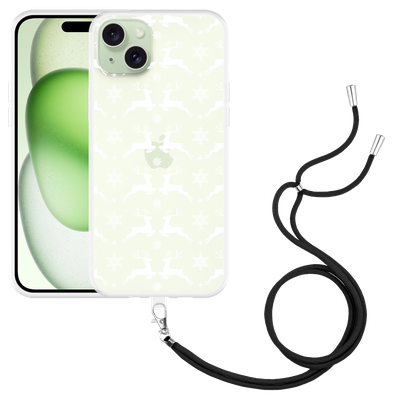 Cazy Hoesje met koord geschikt voor iPhone 15 Plus Oh Deer