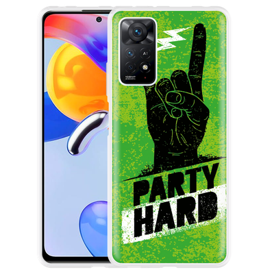 Cazy Hoesje geschikt voor Xiaomi Redmi Note 11 Pro/11 Pro 5G - Party Hard