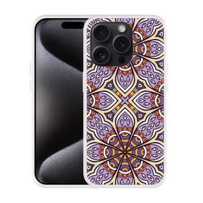 Cazy Hoesje geschikt voor iPhone 15 Pro Max Paarse Mandala