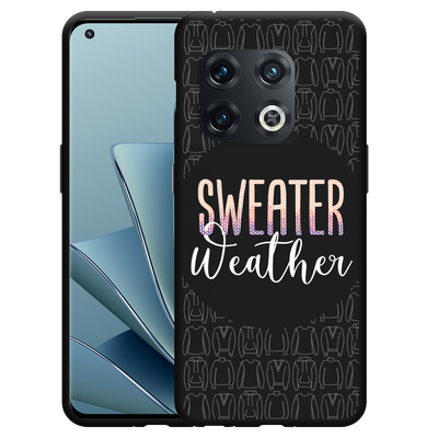 Cazy Hoesje Zwart geschikt voor OnePlus 10 Pro - Sweater Weather
