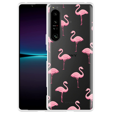 Cazy Hoesje geschikt voor Sony Xperia 1 IV - Flamingo