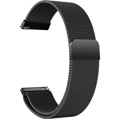 Cazy Bandje geschikt voor Samsung Galaxy Watch 6 / 5 / 4 - Milanees Watchband - Zwart