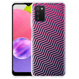 Hoesje geschikt voor Samsung Galaxy A03s - Wavy Pink
