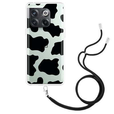 Cazy Hoesje met Koord geschikt voor OnePlus 10T - Koeienvlekken