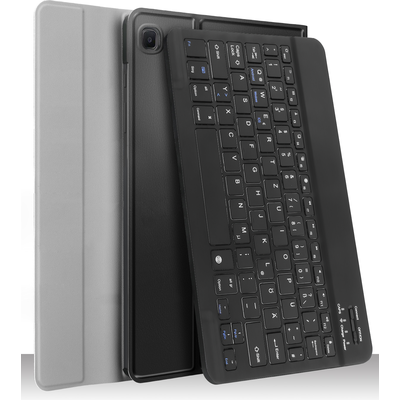 Cazy Hoes met Toetsenbord QWERTZ - geschikt voor Samsung Galaxy Tab S6 Lite - Zwart